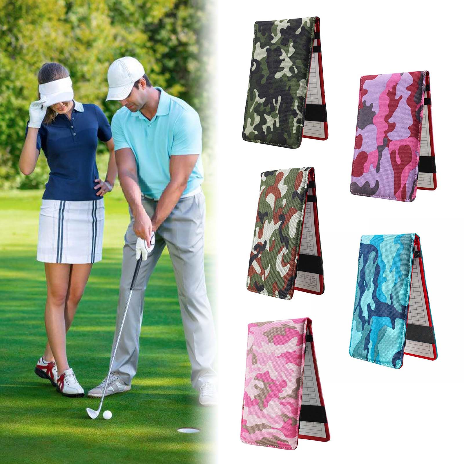 HUANGTNG Golfs Scorecard Holder Golfs Journal Notebook Oxford Cloth Club Book Golfs Gifts for Women and Men Golfers