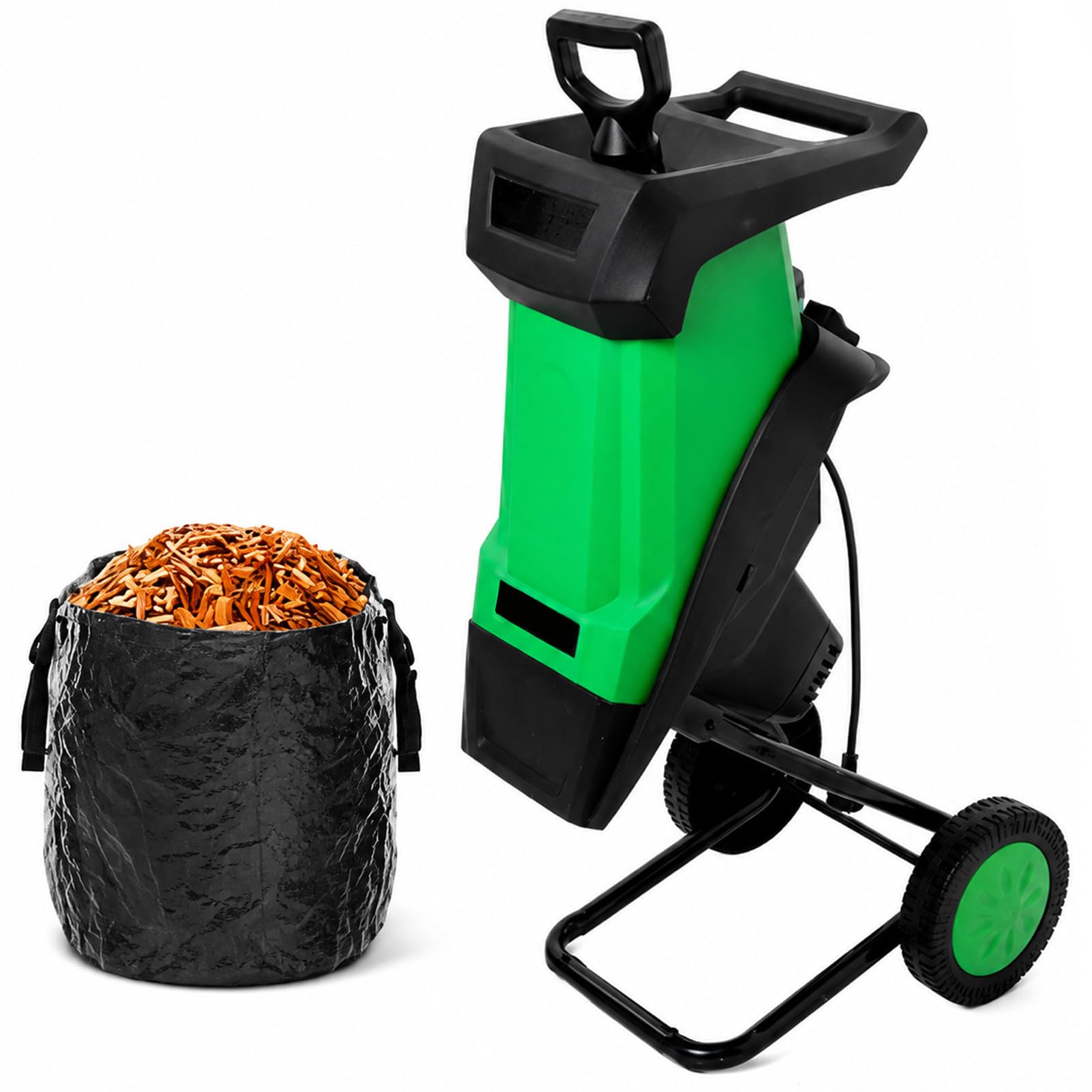 Trituradora de ramas eléctrica con bolsa recolectora de 50 l 10mCable