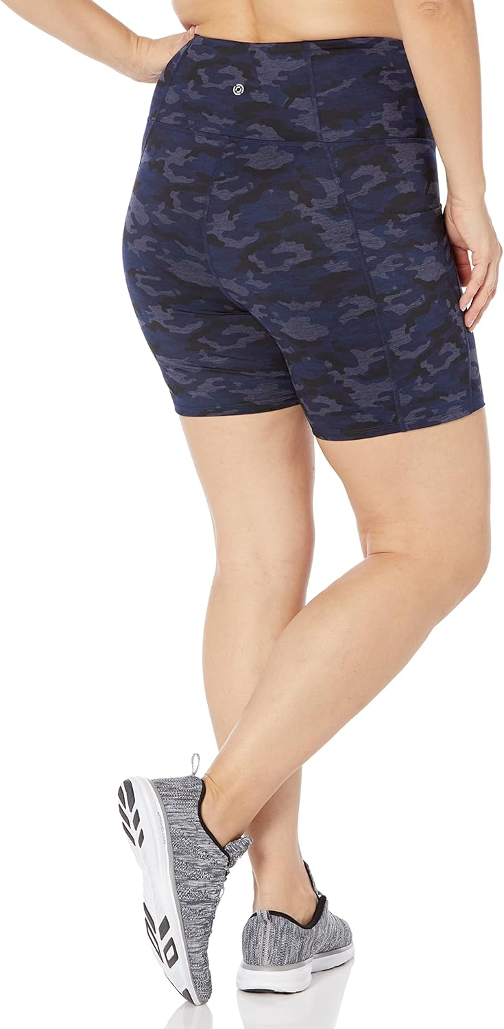 Core 10 Women's All Day Comfort Slim-Fit High-Waist Side-Pocket Booty Yoga Short - Image 2