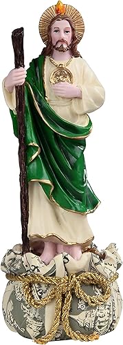 Miniatura 4 de ICE ARMOR 16 pulgadas de alto estatua de San Judas estatua sagrada decoración religiosa Verde-16.0
