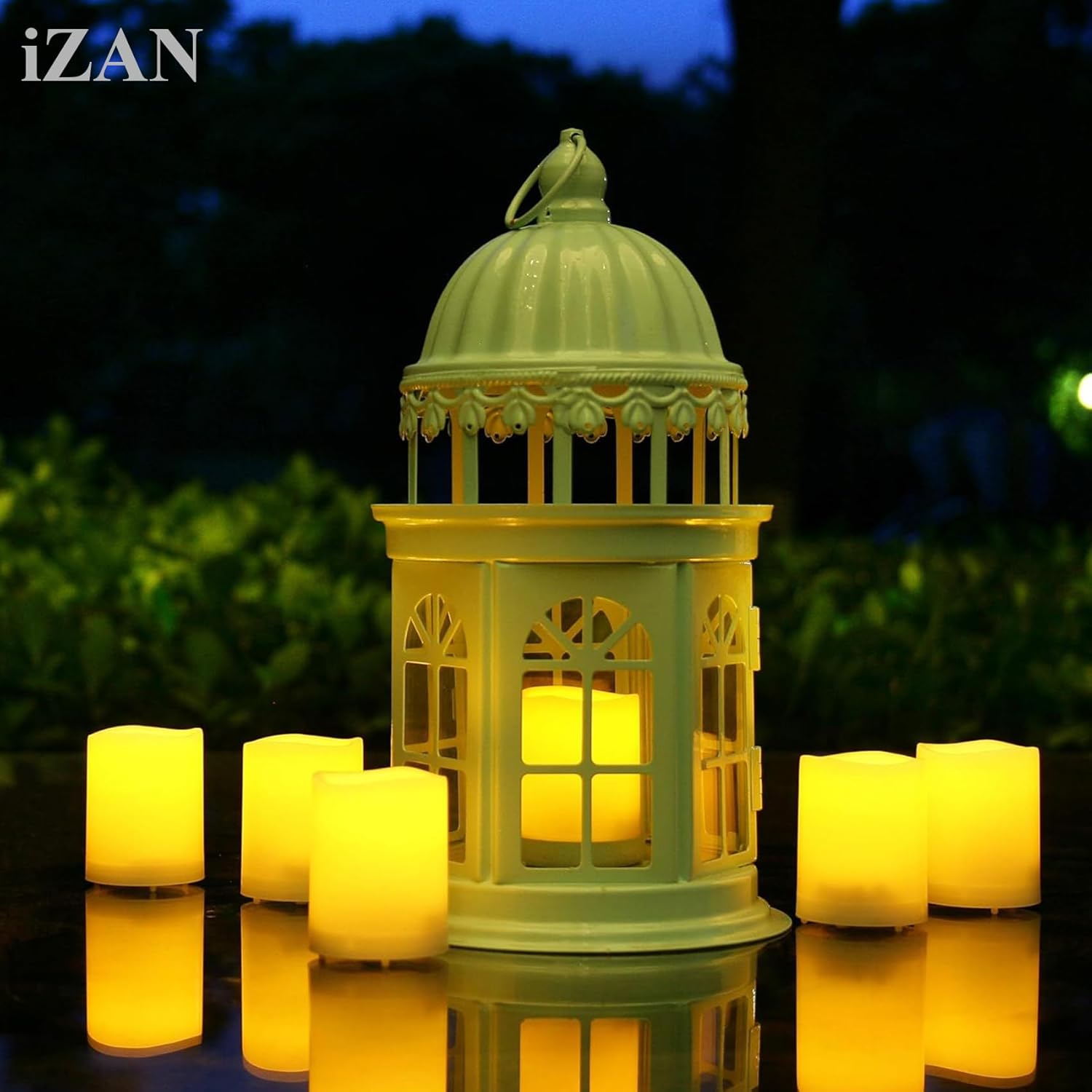 iZAN 36 Pack Flameless Battery Operated LED Votive Candles Flickering Electric Fake Tea Lights Candle Bulk Set for Christmas Home Party Decorations Wedding Supplies 1.5x2 inch Batteries Included