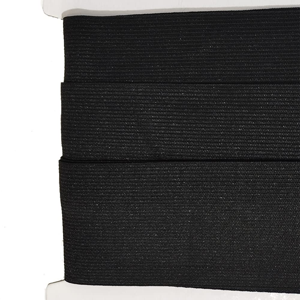 10 Metri Nastro elastico di cucitura 10 metri x 60 mm di larghezza, gomma per cucito biancheria e artigianali, elastico per cucito, nero (332, 60 mm x 10 m)