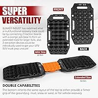 Vista 3 de BUNKER INDUST Tablas de tracción todoterreno con base de gato, alfombrilla de tracción de neumáticos extensible multifuncional, para pistas