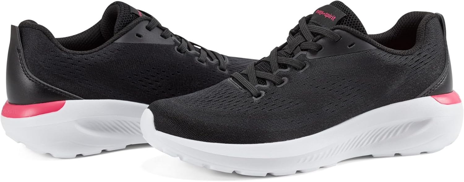 Easy Spirit Women's Starlene Walking Sneaker, Black 10M - Image 2