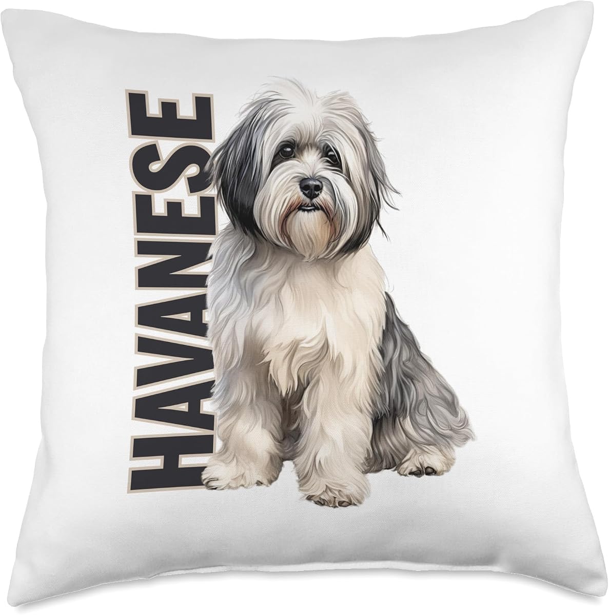 Utopia Sport Havanese Shop Havanese - Almohada de acuarela, 18.0 x 18.0 in, multicolor