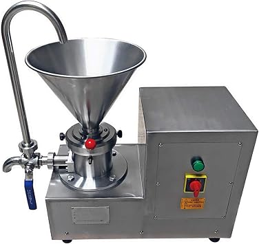 Huanyu JMS60 Commercial Split Peanut Butter Maker Grinder Stainless Steel Mill Grinding Colloid Mill Emulsifying Machine for Pigment Jam Paste Pet Food Sesame Butter 110V