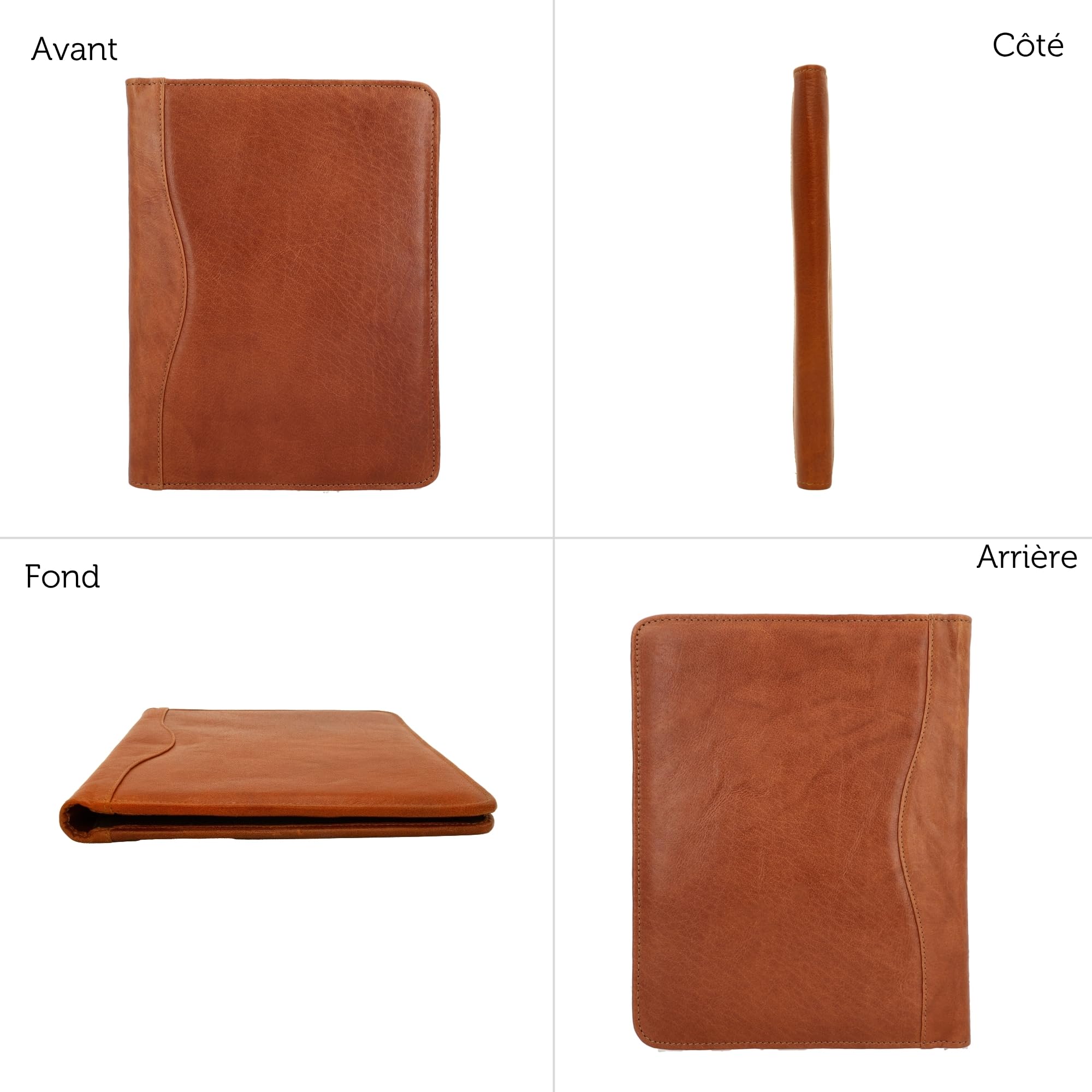 Gusti Jeppe Porte-documents Classeur en cuir Marron