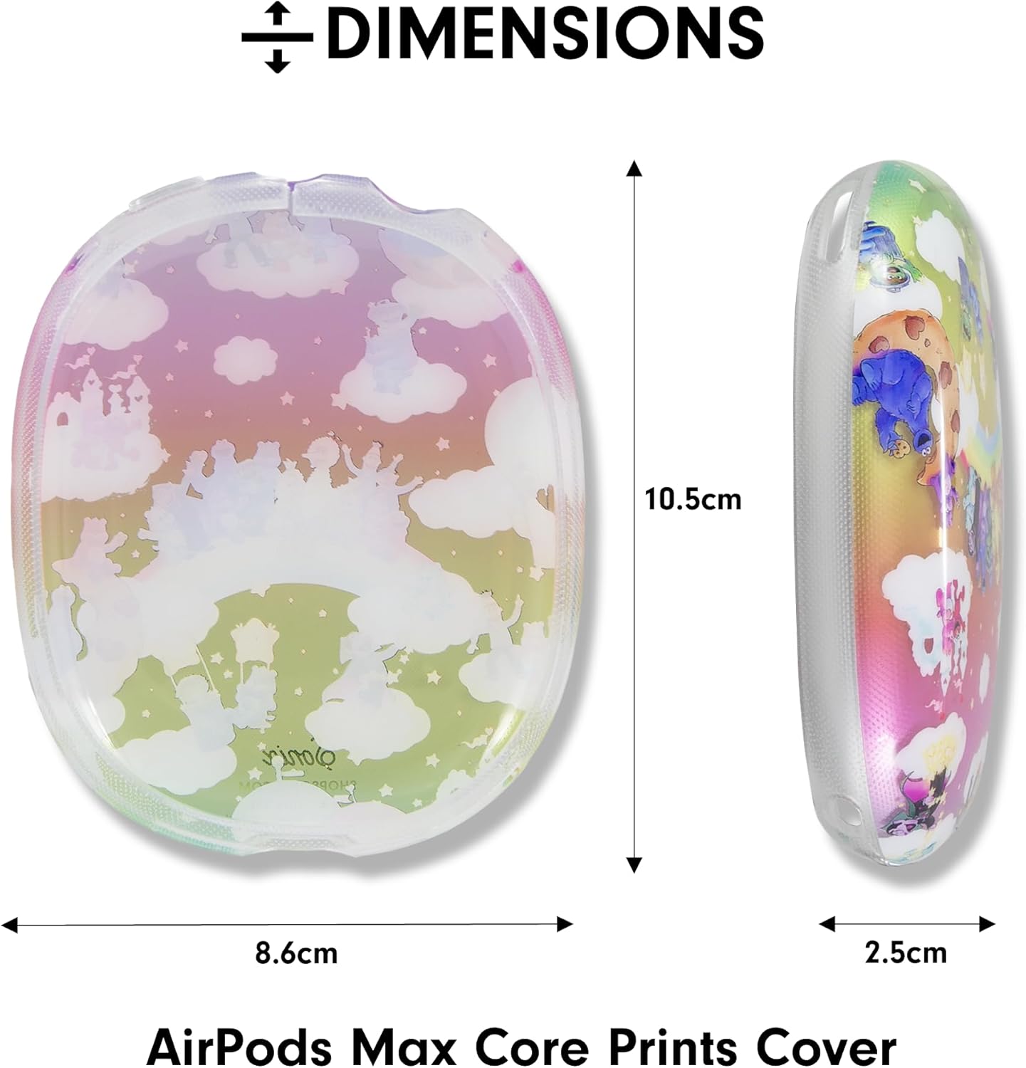 Sonix Protective Case Cover for AirPods Max Headphones - Stylish TPU Hard Shell Ear Cup Covers | Care Bears x Sesame Street - Image 2