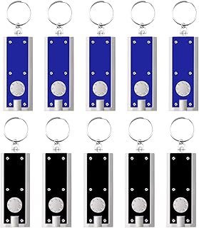 10pk LED Keychain Small Torch Light | Pocket Torch Small Bright with Built in Batteries | Small LED Mini Torch Keyring Torch for Outdoor, Emergency & Daily Use | Mini Torches for Kids