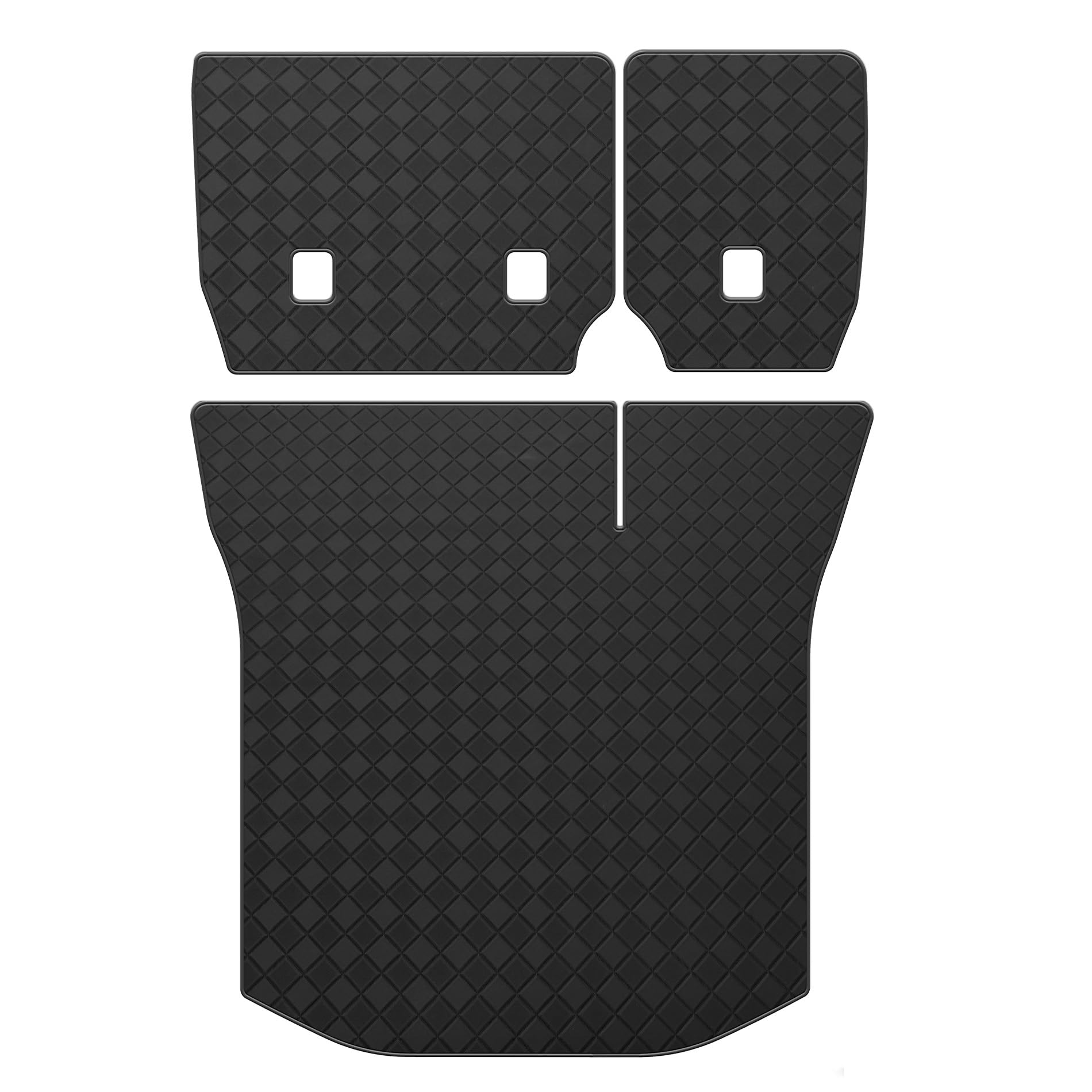 Cargo Liner & Backrest Mat for 2011-2021 Jeep Grand Cherokee - Custom Fit PU Leather Trunk Mat and Rear Backrest Protector - All Weather Trunk Liner for Grand Cherokee 2011-2021