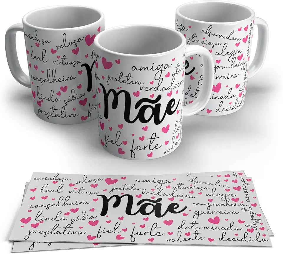 Canequeiro Store, Caneca de Porcelana dia das Mães 22, Multicolor