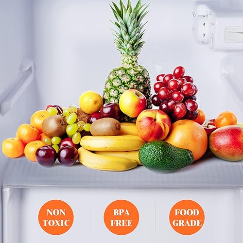 Miniatura 2 de Revestimientos para refrigerador de 17.5 pulgadas x 20 pies, forros antideslizantes y lavables, forros para cajones, no adhesivos, impermeables,