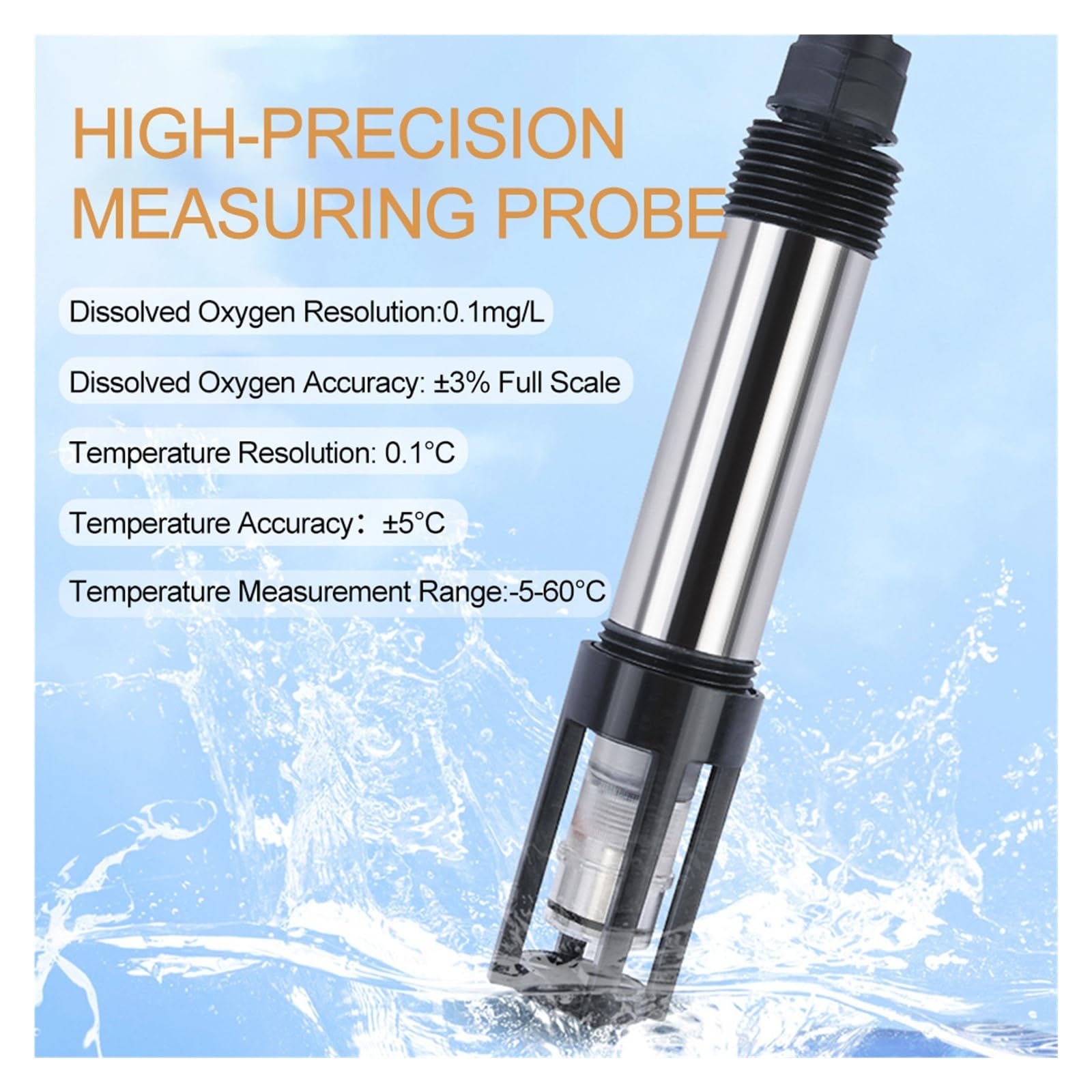 Medidor Digital Profesional de Calidad del Agua, comprobador de oxígeno disuelto (OD), Detector de Contenido de 0-30 MG/L.