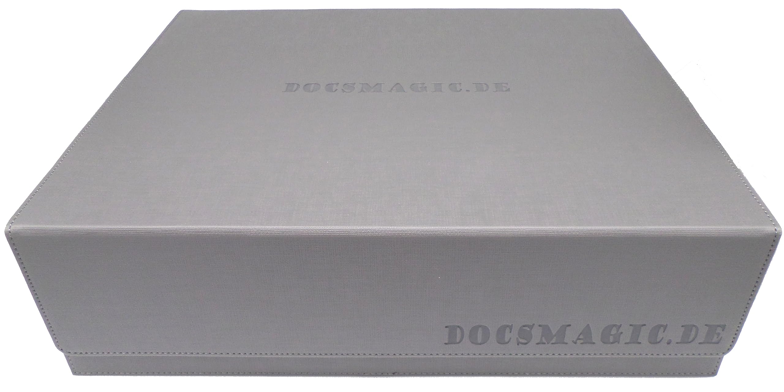 docsmagic.de Premium 4-Row Trading Card Storage Box Silver + Trays & Divider - MTG PKM YGO