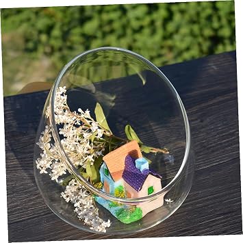 Holibanna 3pcs Cut Glass Flower Vase Multi-Functional Desktop Decor for Plants Candles for Home Office Giving