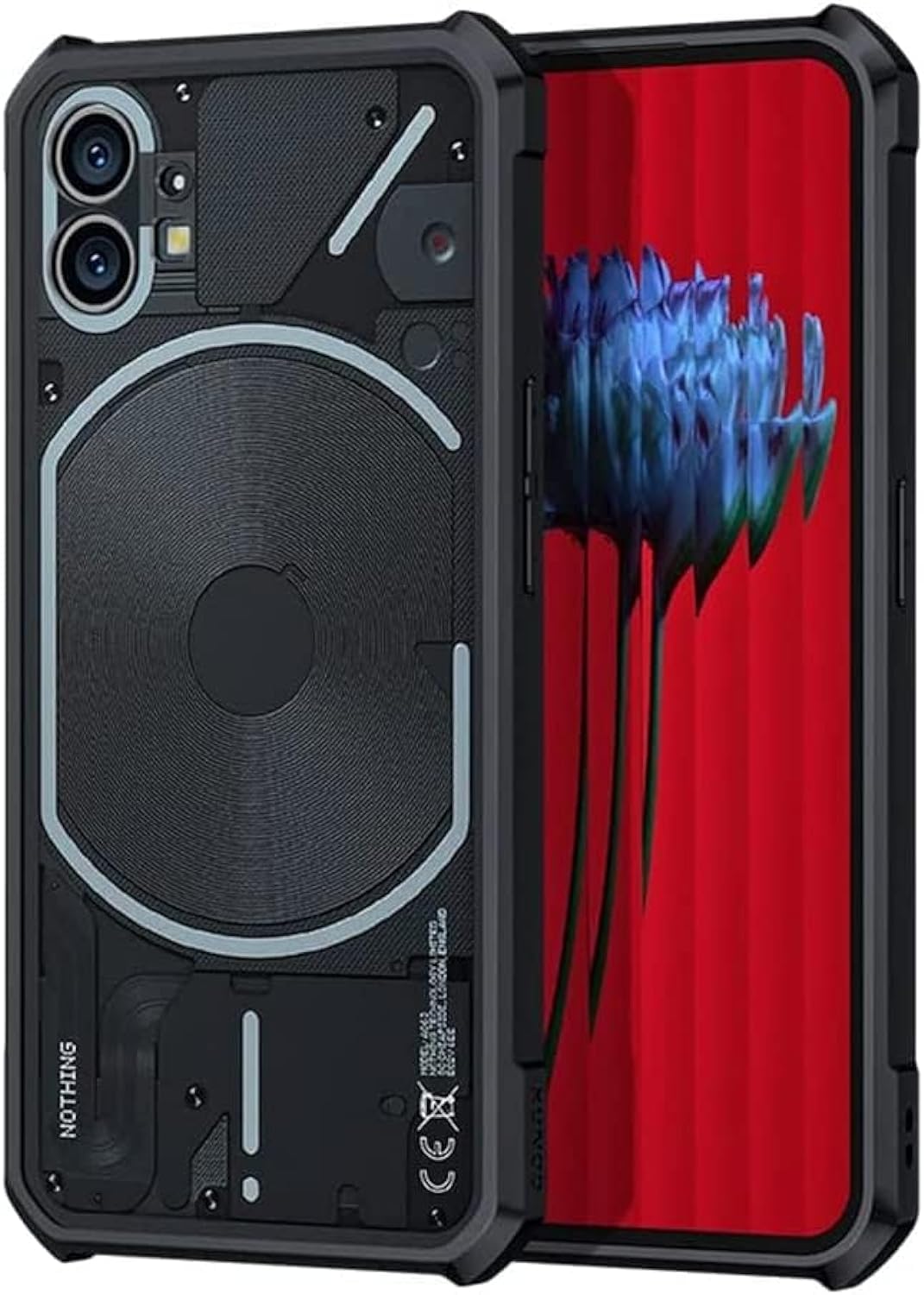 Phone Case for Nothing Phone 1,Military Grade Drop Tested,Slim Clear Back with Shockproof Soft TPU Transparent Bumper Frame Cover for Nothing Phone 1