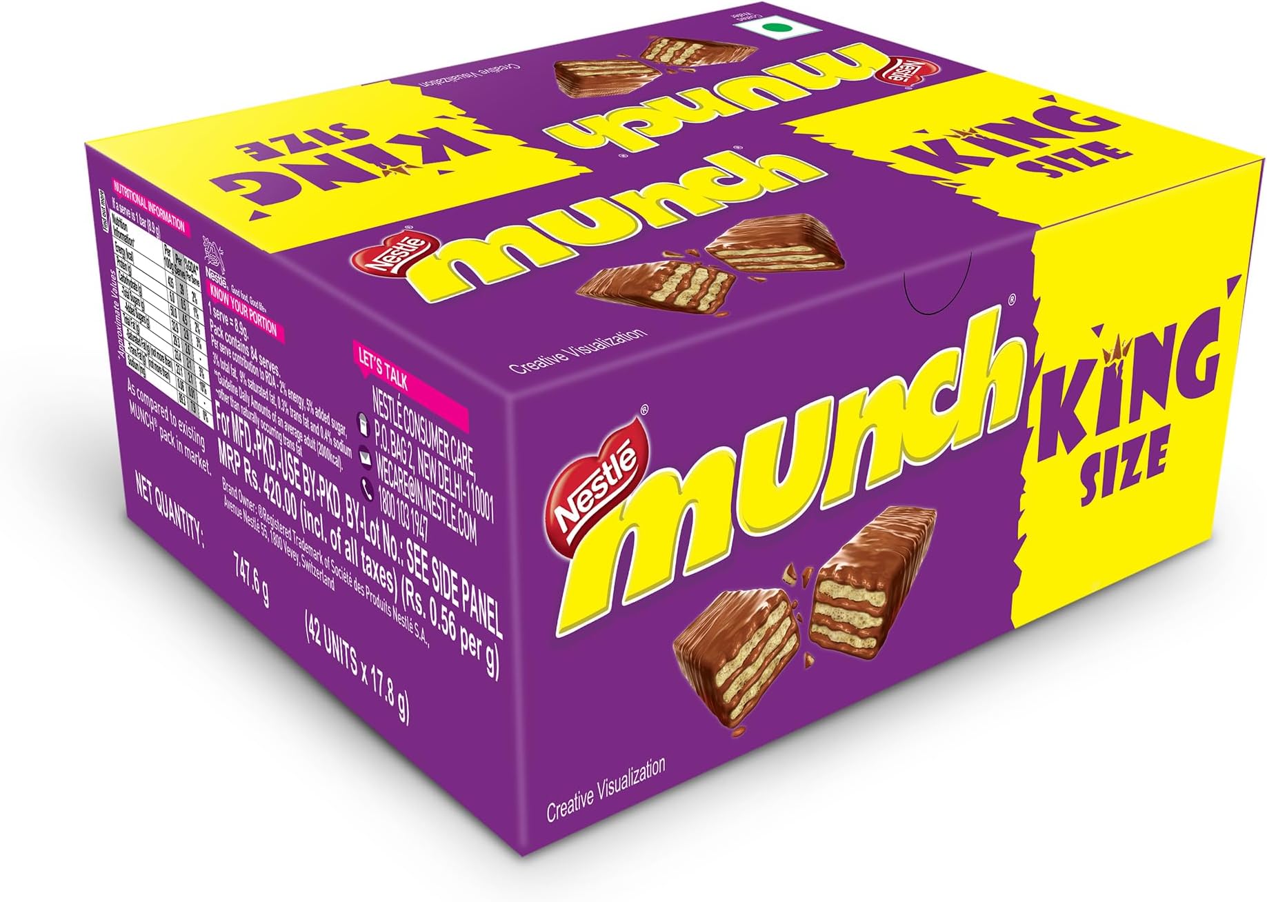 Nestle Munch Maha Choco Taste, 42 units x 18g, 756g