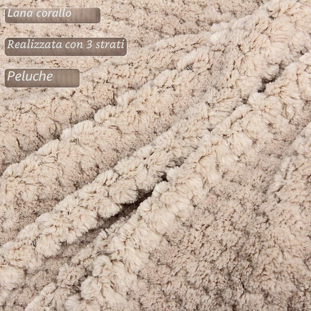 Monzana Coperta Elettrica Riscaldante 160x140cm 5 Livelli Calore Pile Corallo 2x 60W Lavabile Grigio
