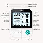 Blood Pressure Monitor for Home Use: Easy@Home Bluetooth BP Cuff with Free MyHeartPal App, Smart Digital Machine for Long-Term Trend Tracking, Large Backlit Display, EBP-20T
