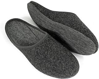 Pantoffelmann Felt Slippers, Lightweight Felt Slippers with Strong Felt Outsole, Cosy Slippers for Everyday Use, Warm Backless Slippers for Men and Women