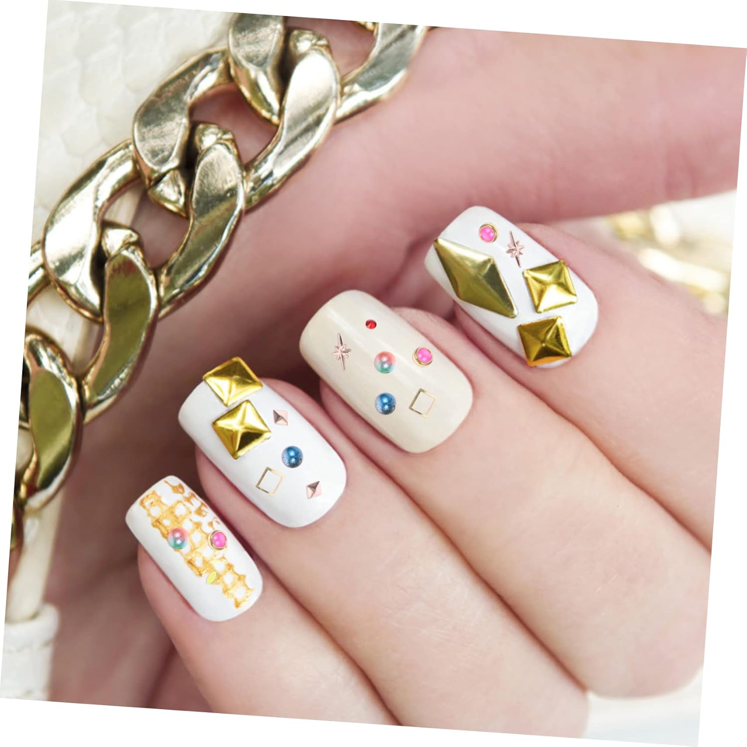 Nail Art Charms Decorative Nail Pearls Gems Rhinestones DIY Craft Supplies