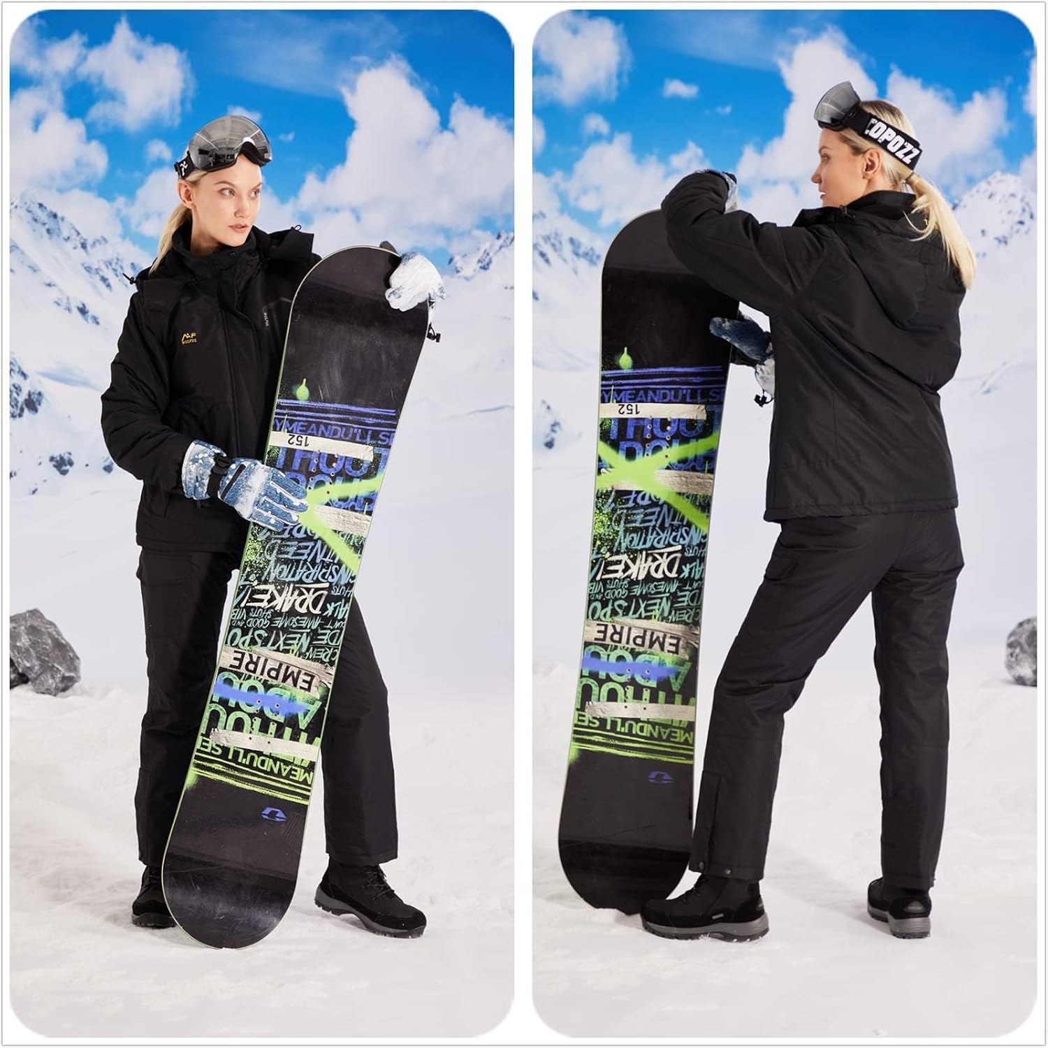 WULFUL Women’s Waterproof Snow Ski Jacket Mountain Windproof Winter Coat with Detachable Hood - Image 8