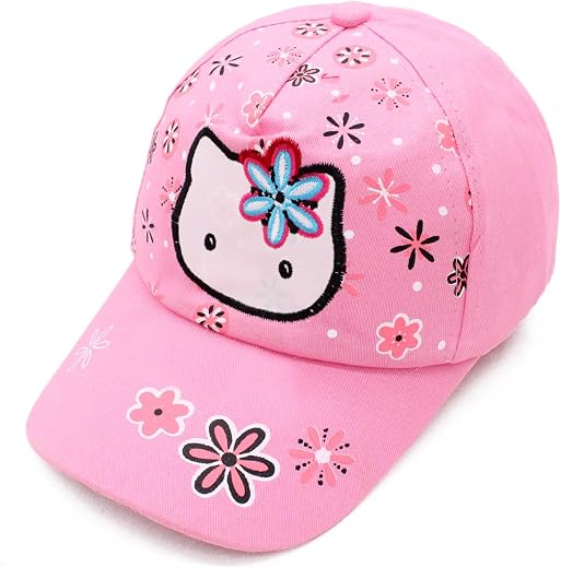 VRITRAZ Kids Unisex Baseball Cap for Boys &amp; Girls | Multiple Design, Adjustable Strap | Casual Cap (Age 4–12)