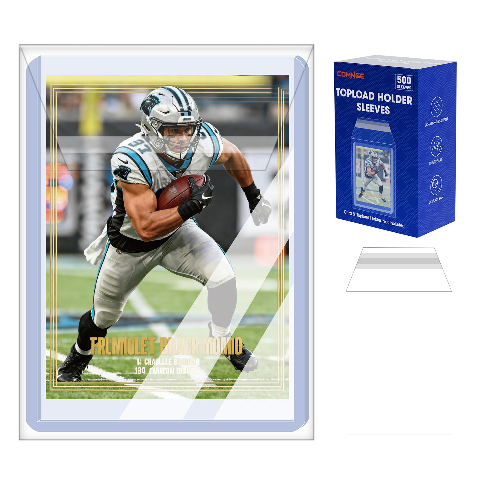Wiederverschließbare Toploader-Hüllen – ultra-klare Team-Taschen für 35PT-75PT Toploader-Kartenhalter, verhindern Kratzer und Staub, ultimativ für Sport, Spiel, Sammelkarten, Aufbewahrung und Versand