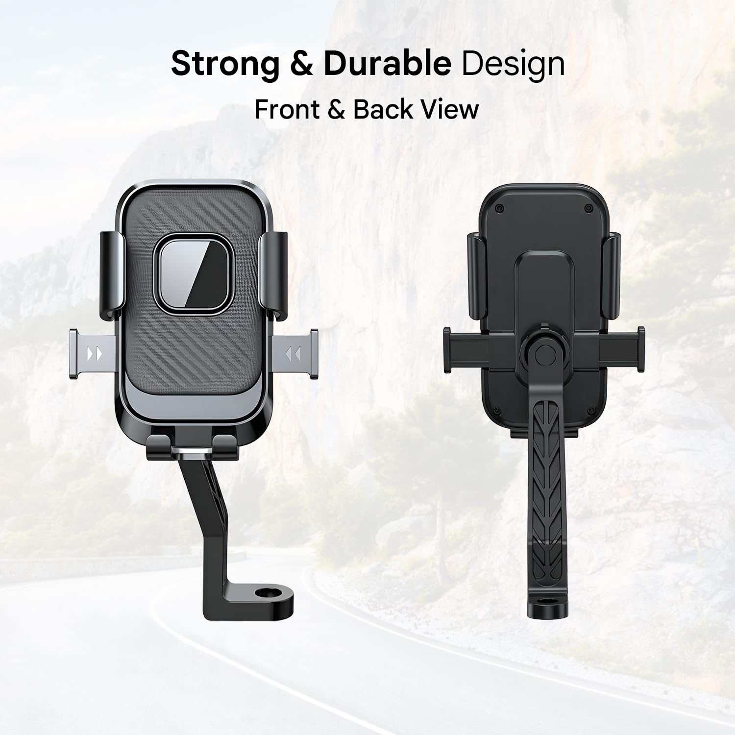 HUMBLE® Bike Phone Holder for Handlebar & Mirror Mount, 360° Rotatable Mobile Holder, Shock-Absorbent Clamp, Adjustable Smartphone Mount for 4–6.9 Inch Phones, Bike & Scooter Compatible (BK-089) — Amazon image 5