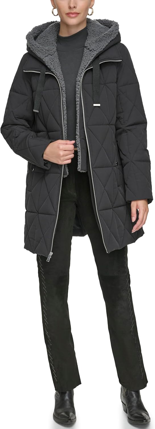 Andrew Marc Women's Water Resistant Insulated Puffer Jacket - Image 2