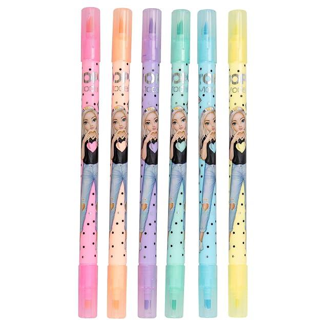 Foto 2 de 4 de Depesche 13385 TOPModel - Juego de rotuladores con 6 Colores Pastel en Estuche, rotuladores Dobles…