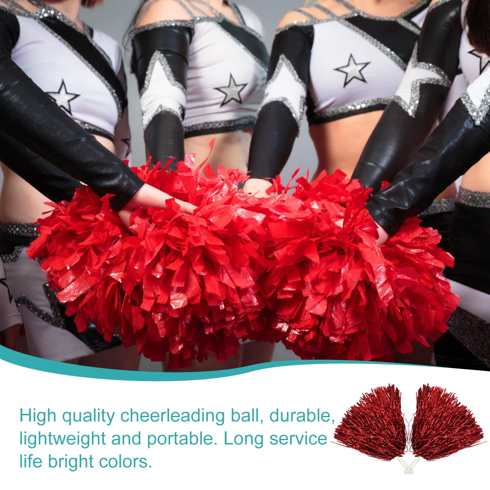 Lot De 12 Pompons De Pom-Pom Girl Scintillants Bleus - Parfaits Pour Événements Sportifs, Danses Et Fêtes De Carnaval