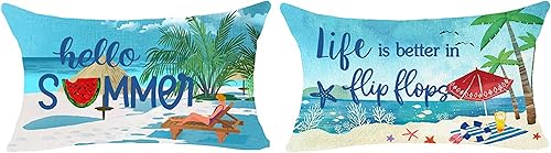 Miniatura 3 de ITFRO Sister Aunts - Funda de cojín rectangular con cintura de arpillera lumbar para el hogar, sofá, rectangular, rectangular, 12 x 20 pulgadas