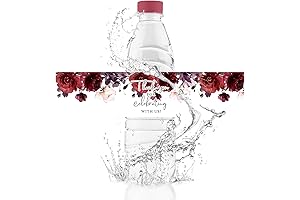 Charming Wedding Water Bottle Labels (Set of 50)