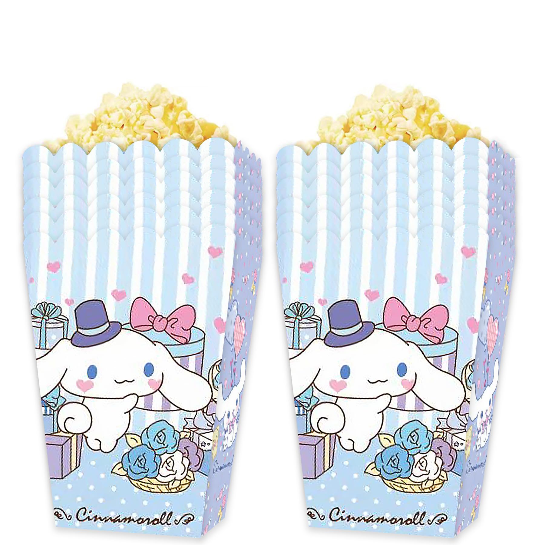12 Pcs Hello Pink Cat Candy Box Popcorn Box Birthday Party Favor Pink Kity Snack Treat Boxes Candy Cookie Container Decorations Gifts for Kids Adults