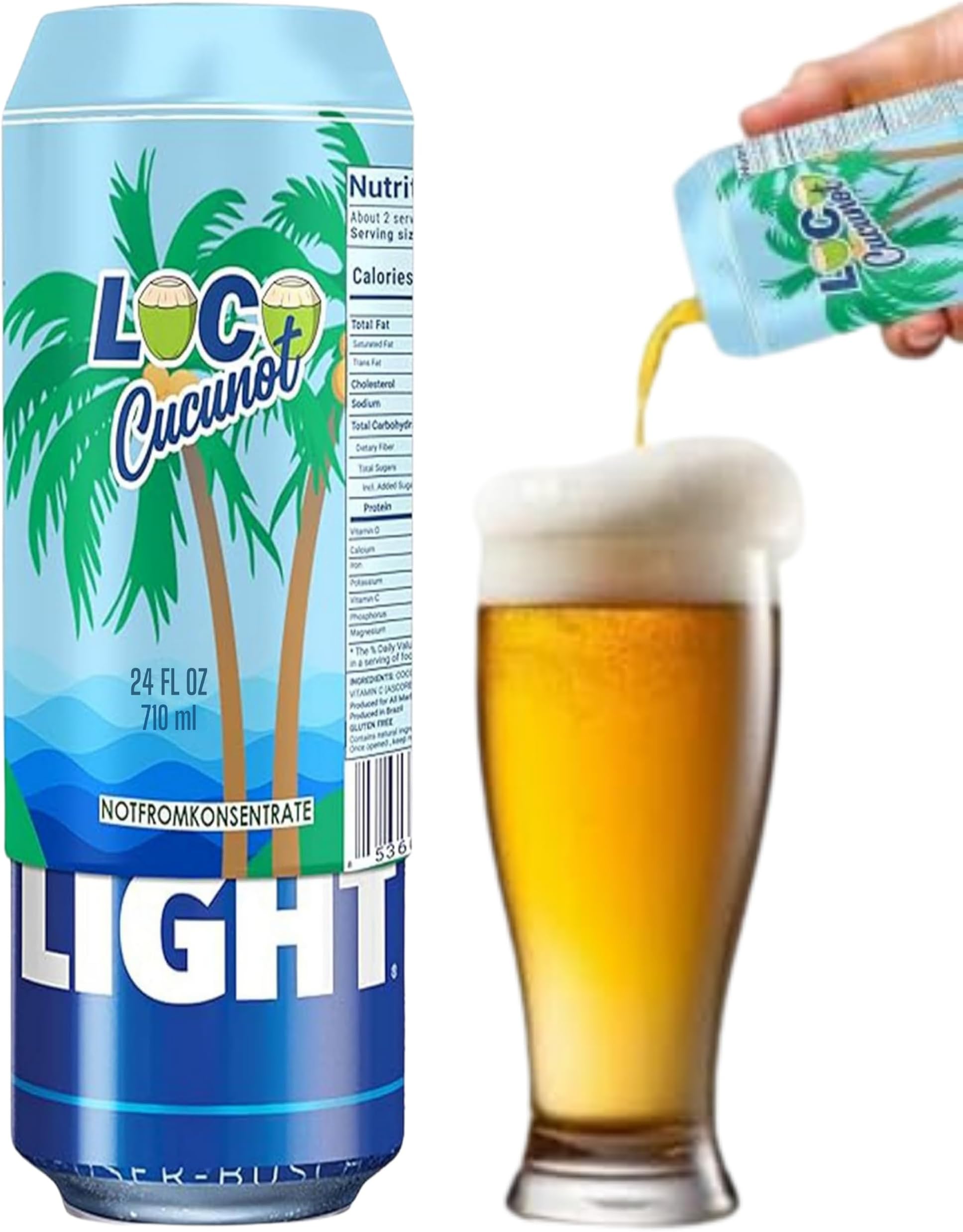 BeerSkin Skywin Silicone Can Sleeve - Drinks Can Cover can Hides Can 24 oz (710ml) by Disguising it as a Can of Soda (Blue)