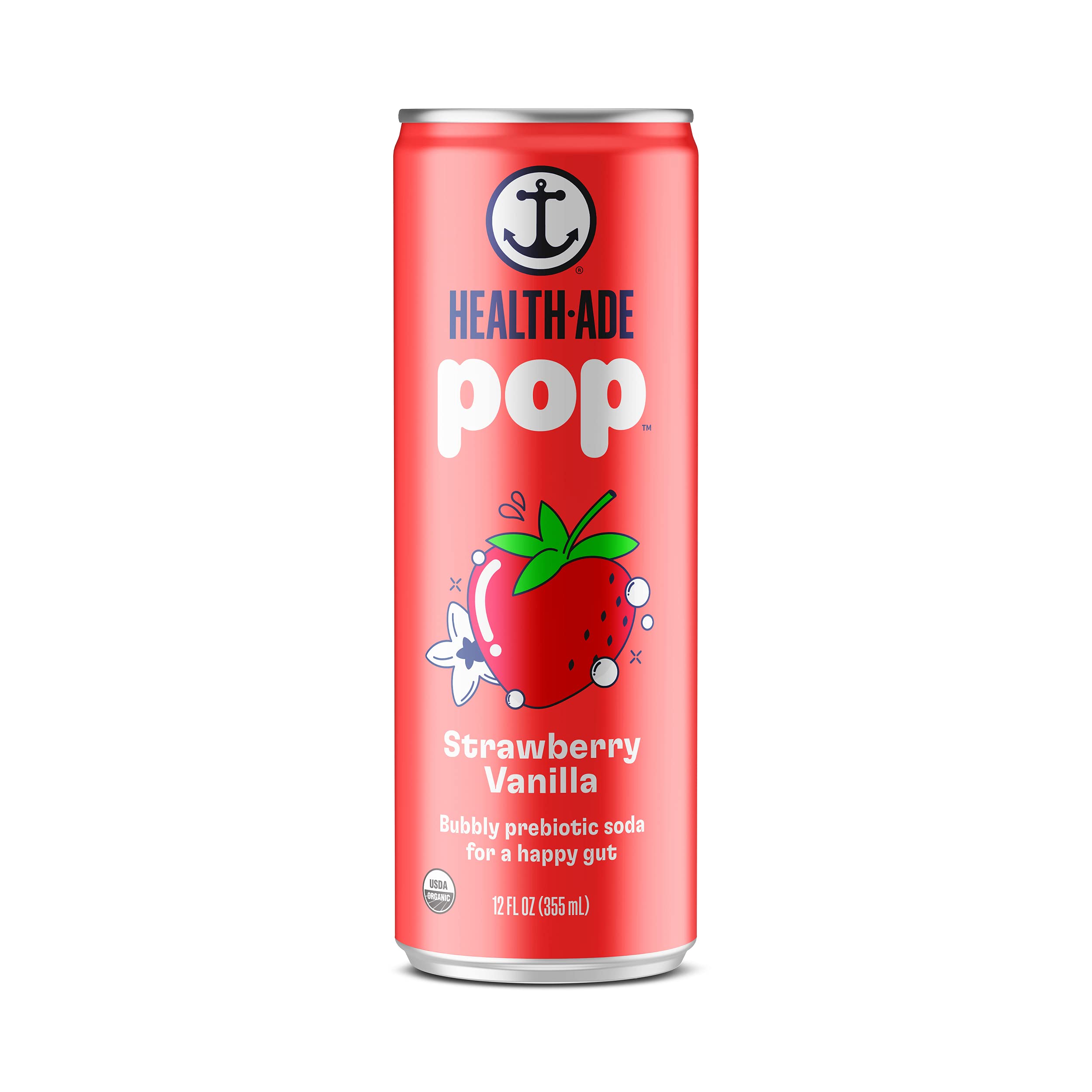 Buy Ade Pop Soda, Prebiotic Soda, Supports Gut , Fiber Rich, Seltzer Water with Real Fruit