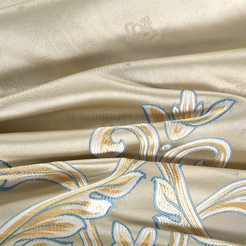 Cama de satén suave protectora para la piel en tono rosa con cuatro piezas completas 2