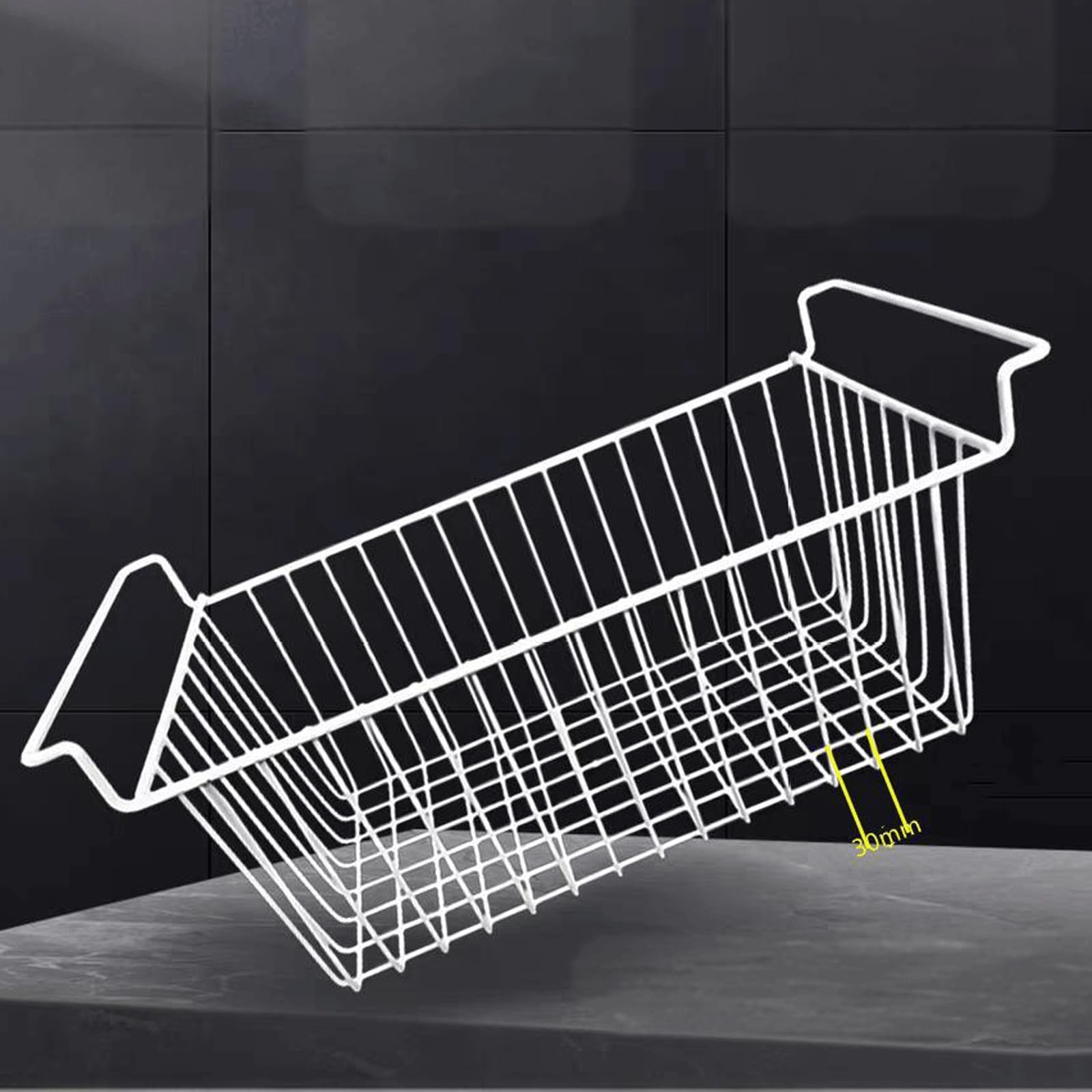 Cestas de congelador para arcón, 2 Unidades, cestas de congelador para refrigerador, cestas de Almacenamiento con Asas para refrigerador Horizontal Altura 20 cm, Ancho 22 cm,51cm