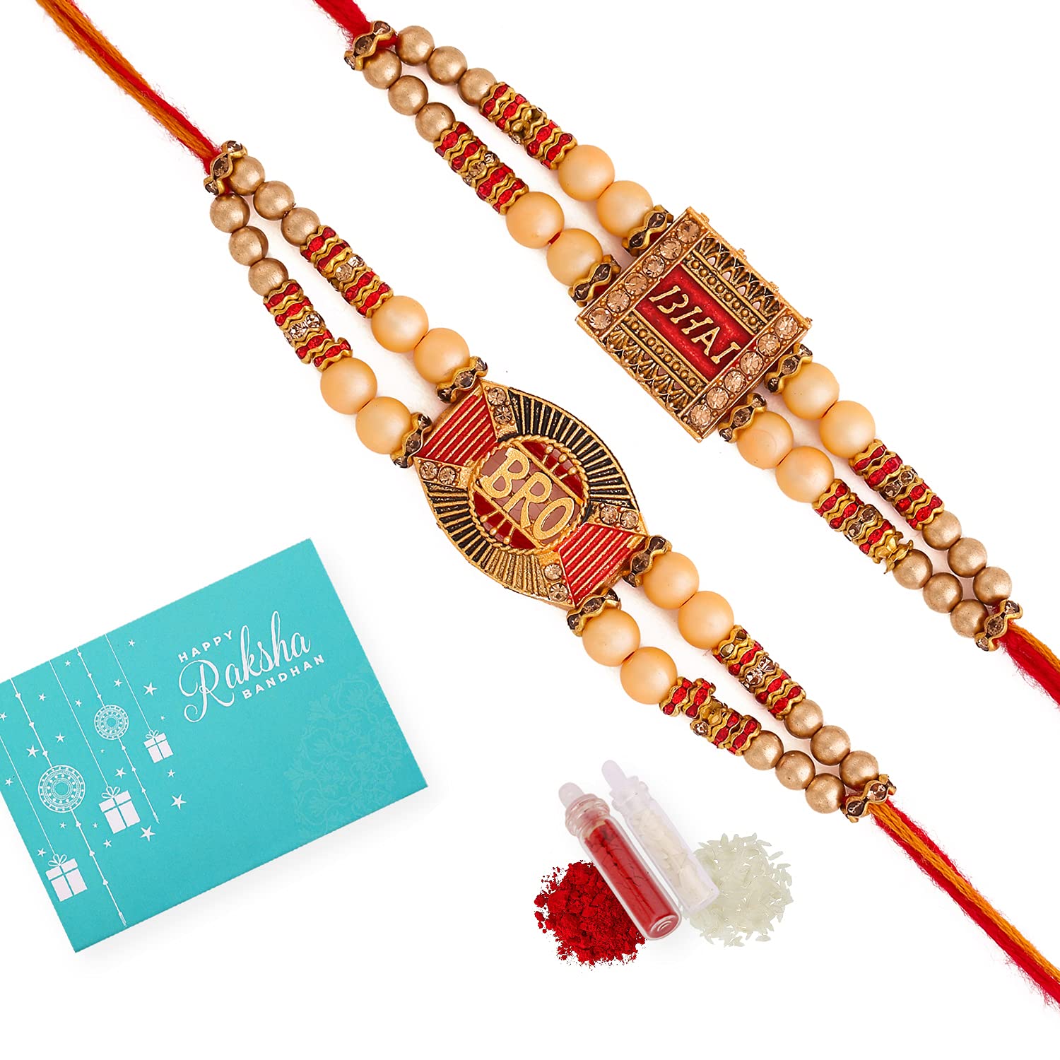 VOYLLAStylish Bro Code Rakhi Combo Set