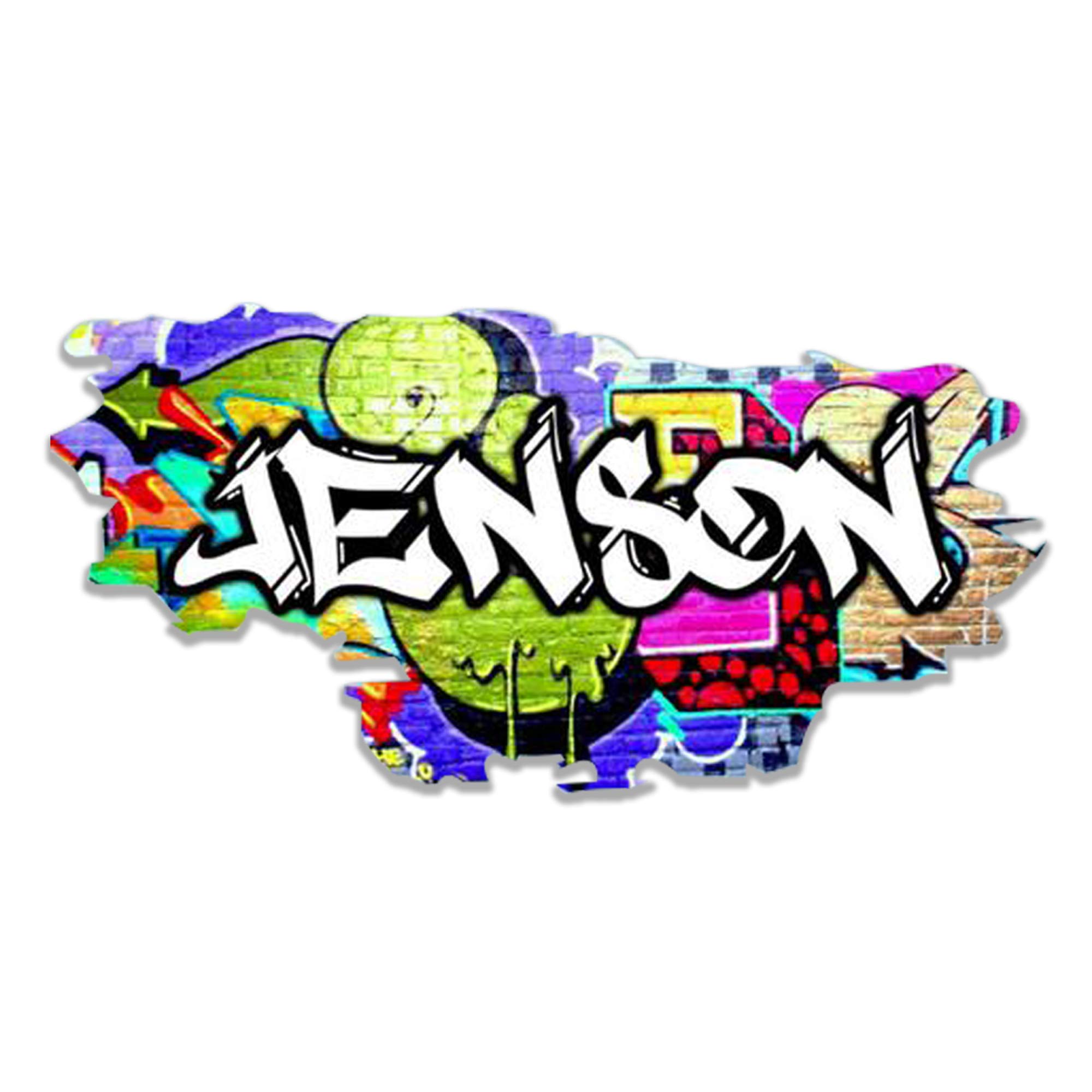 MySticky Personalized 3D Graffiti Name Wall Decal | Custom Art Vinyl Decor Sticker | Removable | Peel and Stick | No Border Room Art Decor (MYS168-