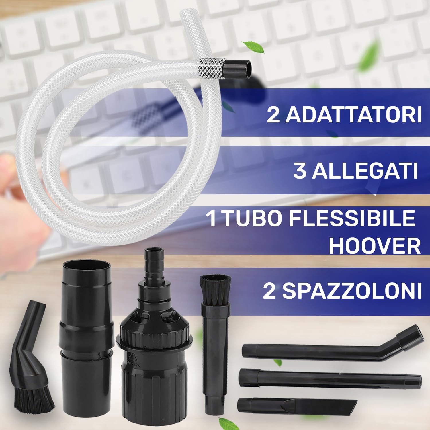 MONTERAL Set di 8 Beccuccio Aspirapolvere per i Diametri 32 mm e 35 mm - Garanzia di 10 Anni