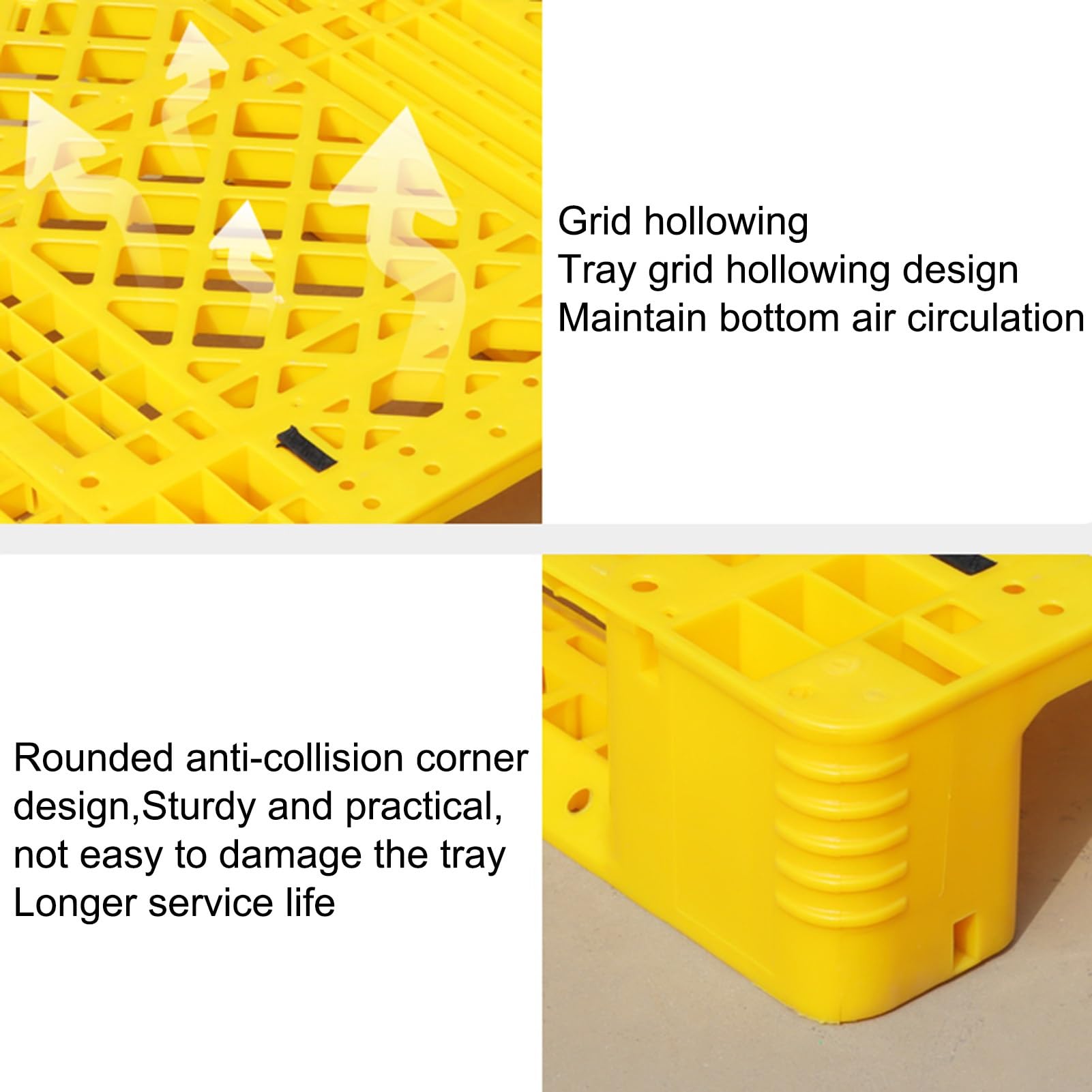 Pallet leggero in plastica impermeabile con griglie traspiranti piattaforma antiscivolo per giardino GaraMarket seminterrato StoraSolutions