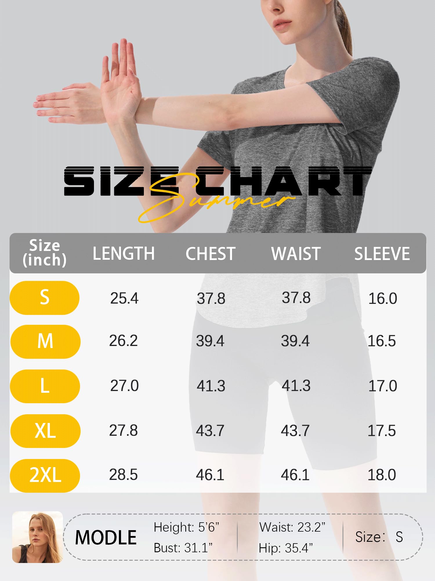 Tee Shirt de Sport Femme 3 ou 5 à Manches Courtes Séchage Rapide pour Fitness Yoga Col V Rapide T-Shirts Tops Pilates