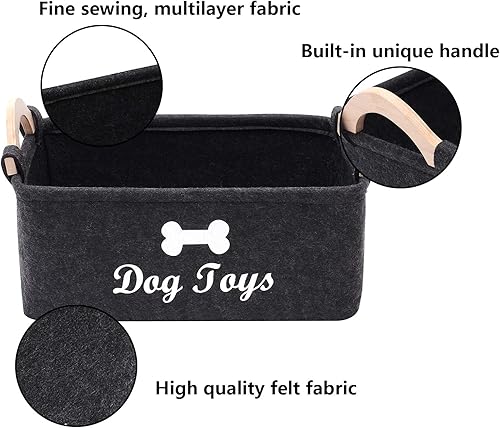 Miniatura 3 de Ropa y accesorios para perrosJuguetes para perrosCesta de almacenamiento de suministros para mascotasContenedor con asas de poliuretano, solución de