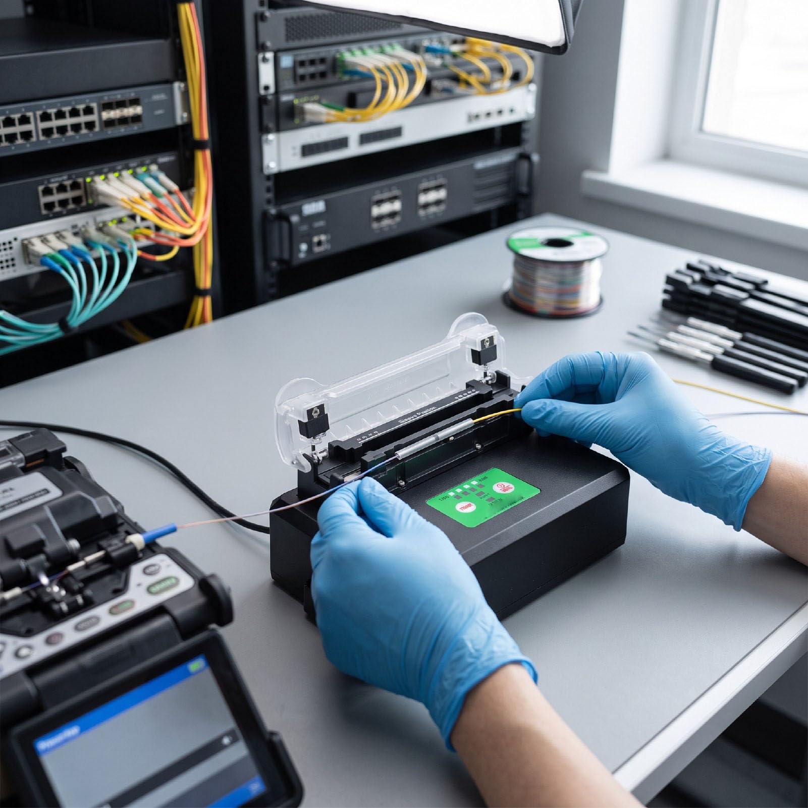 Externe Heizung für Glasfaser-Fusionsspleißer