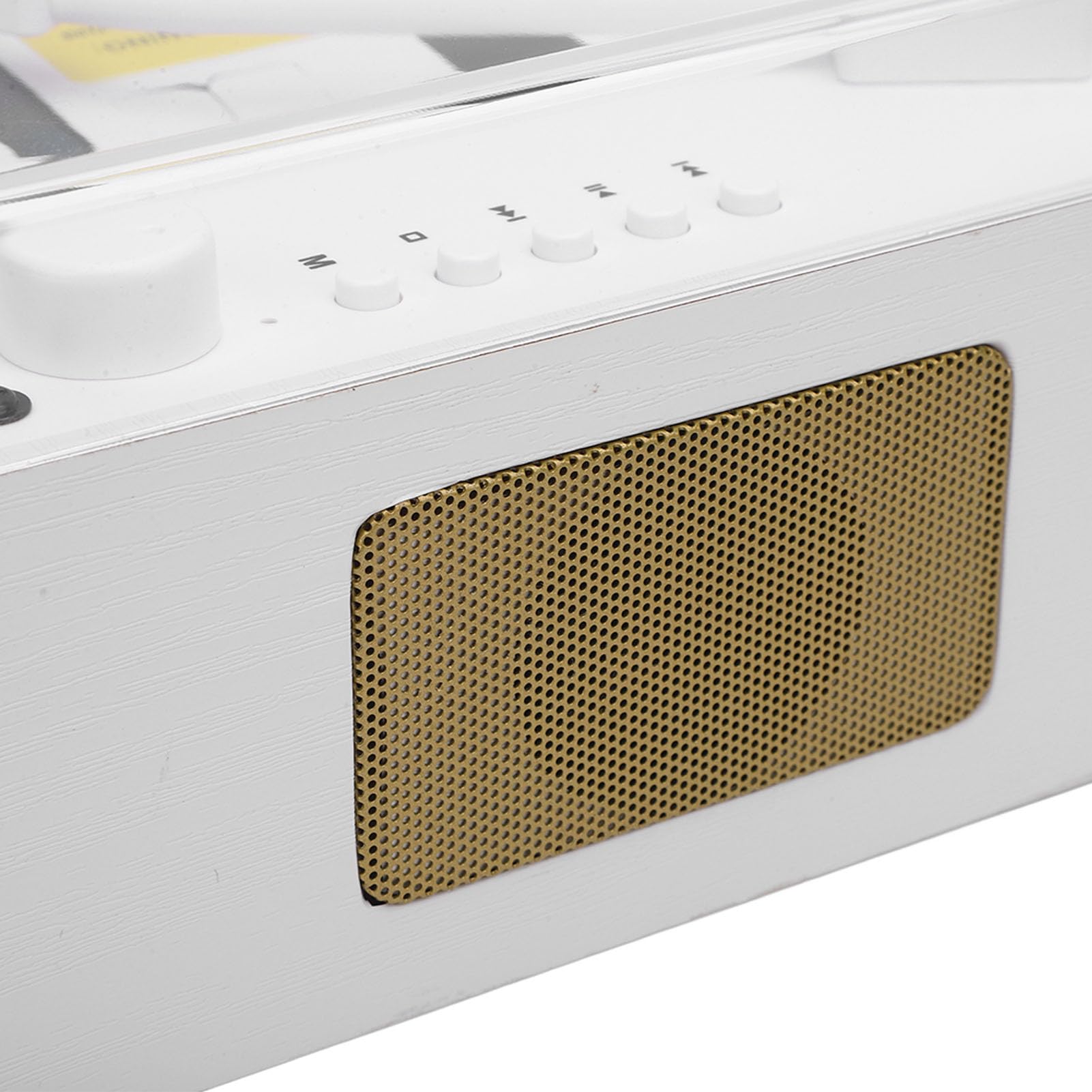 Przenośny Odtwarzacz BT CD Retro Wielofunkcyjny Odtwarzacz CD z Zdalnym Sterowaniem BT 5.0 USB Odtwarzanie Napędu Flash Wbudowane w baterię 3600 MAh do Podróży w Biurze (Kolor białego drewna)