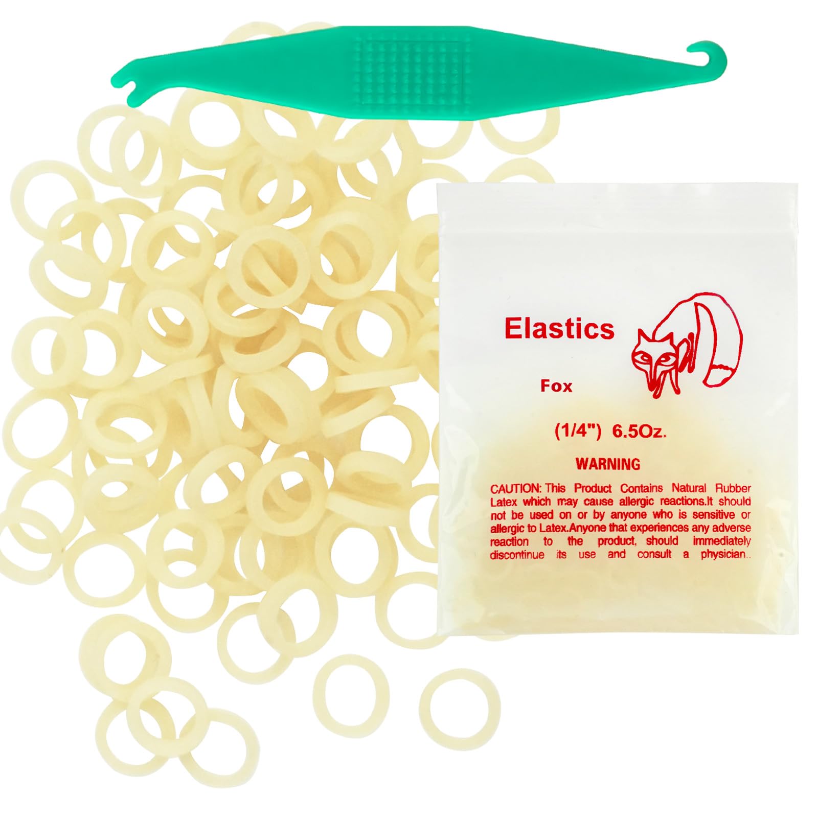 YYING Orthodontic Rubber Bands for Braces 1/4'' Heavy 6.5 oz, 100 Pcs Dental Intraoral Elastic Bands