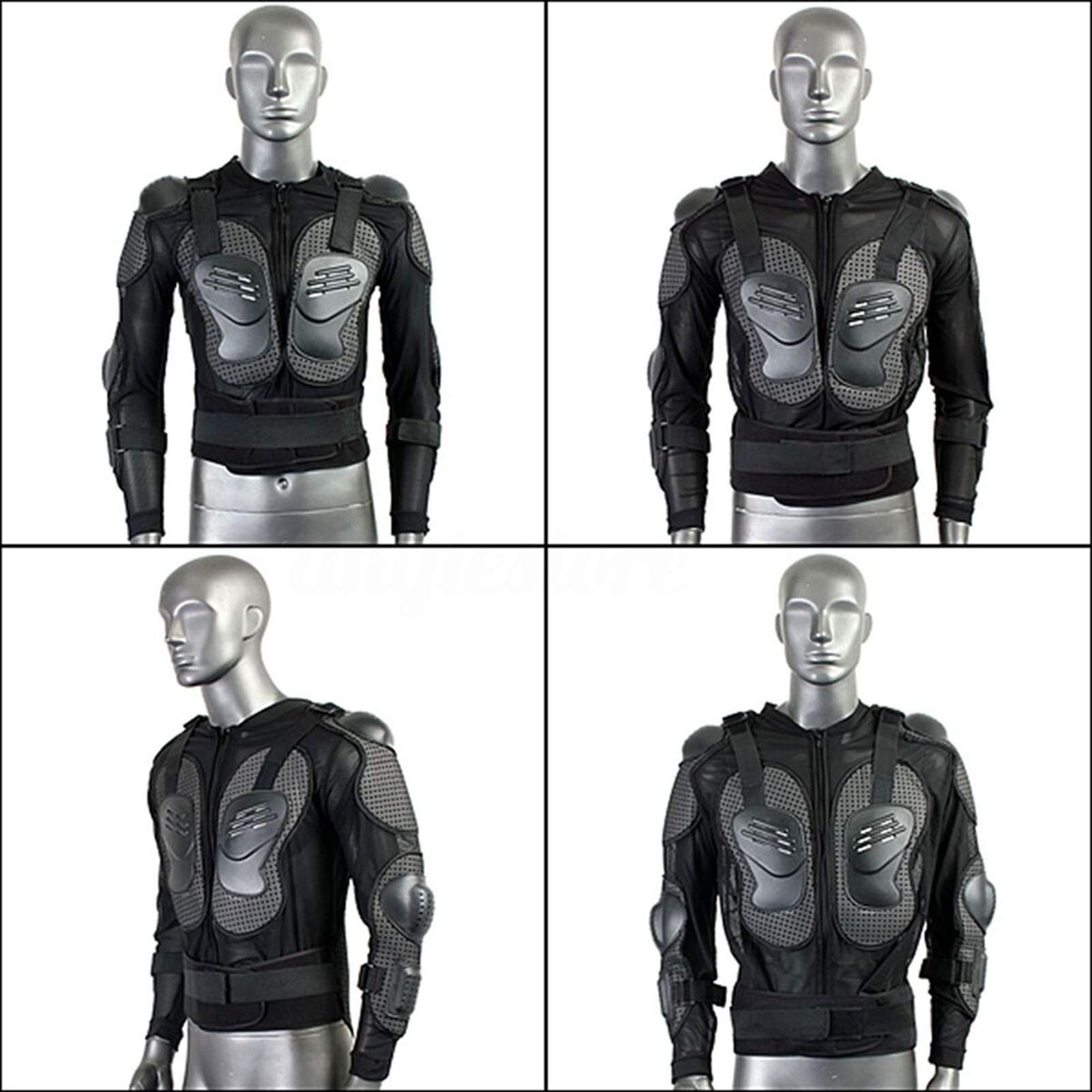 Chaqueta de Motociclismo Cinturón Ajustable Protección de Nailon Transpirable de Alta Densidad Armadura de Pecho de Hombro con PVC EVA, para Bicicleta, Motocicleta, Deportes Al