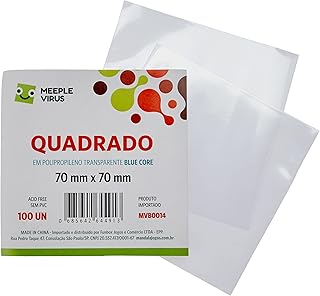 Sleeves Quadrado 70 x 70 mm Blue Core - Meeple Virus
